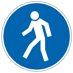 Download free blue pictogram passage pedestrian icon